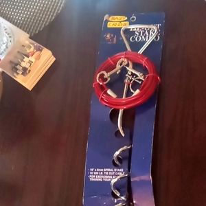 🐕 NWT Outdoor Crazy Canine tie-out stake combo 🐶